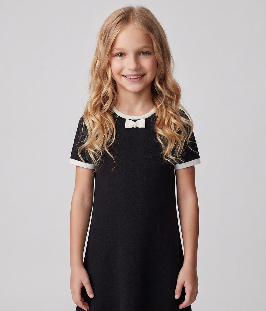 GIRLS Dress/Платье детское/AW25TKG023 черный