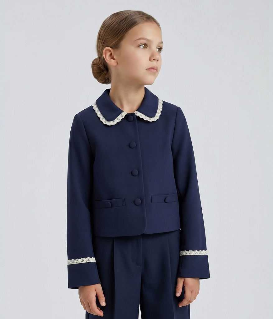 GIRLS Jacket/Жакет детский/AW26TKG005 синий