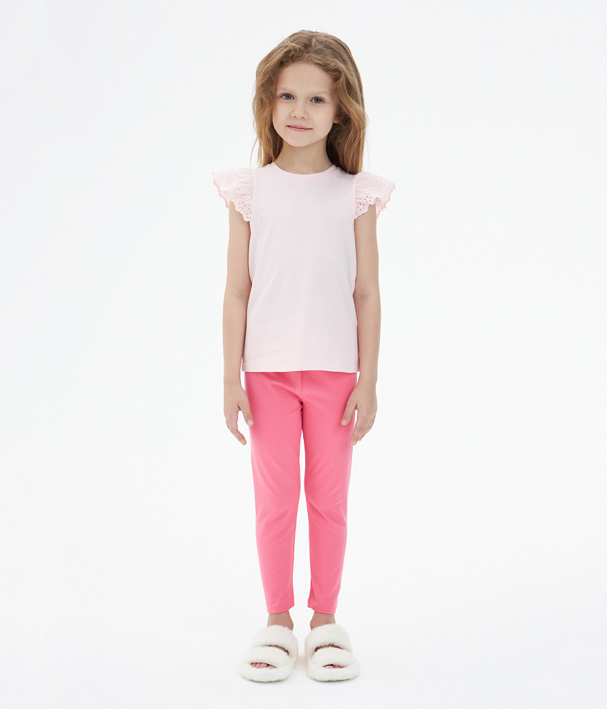 GIRLS frills vest/ Майка детская/SS24TKG064 розовый