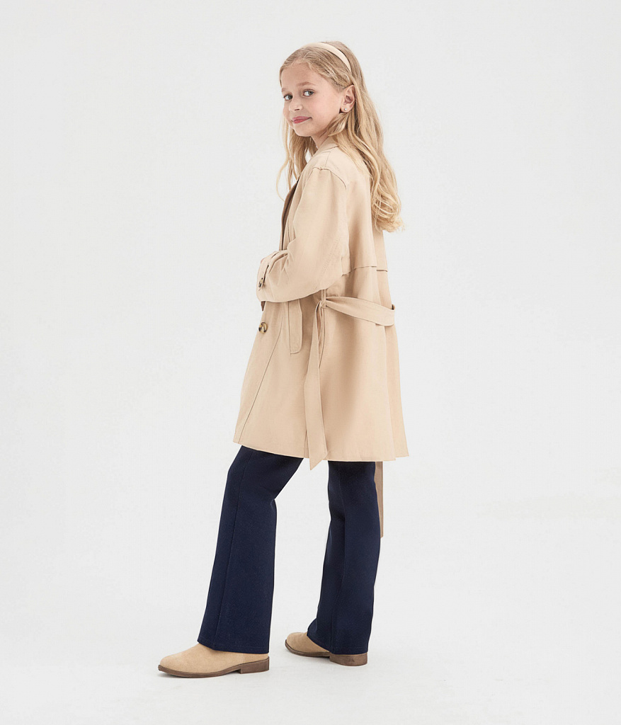 GIRLS Trench coat/Пальто детское/SS24TKG015 бежевый