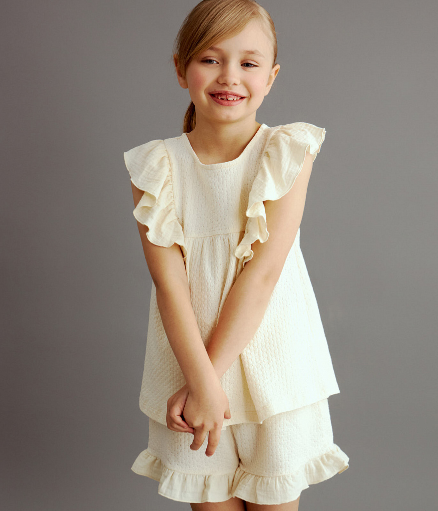 GIRLS Shorts/ Шорты детские/SS24TKG028 молочный