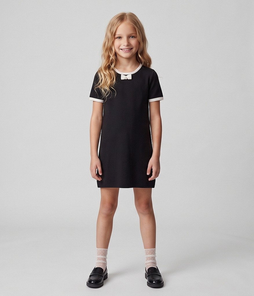 GIRLS Dress/Платье детское/AW25TKG023 черный