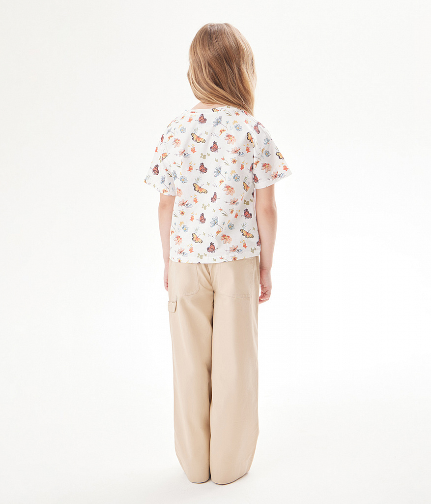 GIRLS knot tee SS/ Футболка детская к/р/SS24TKG072 белый