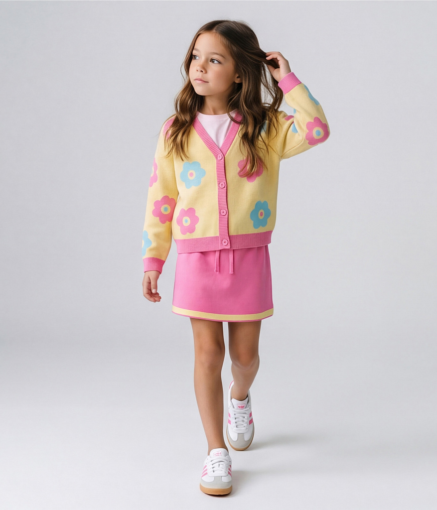 GIRLS Cardigan/Кардиган детский/SS26TKG005 желтый