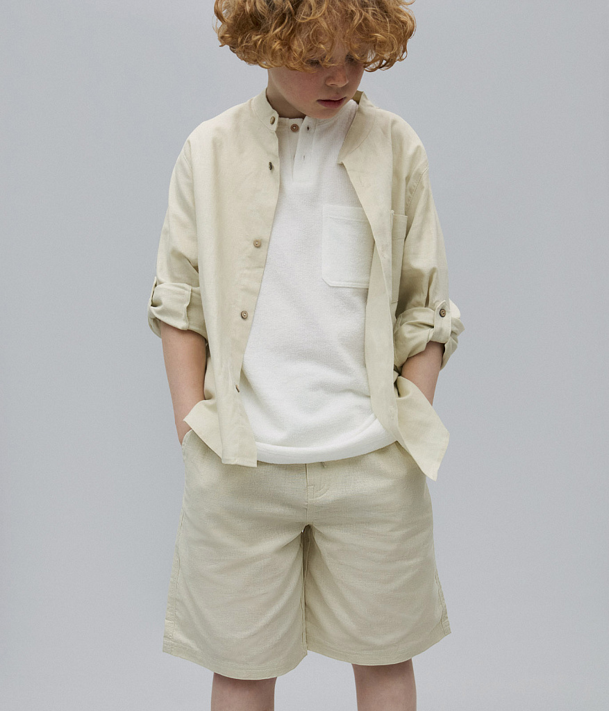 BOYS linen shorts/ Шорты детские/SS24TKB014 молочный