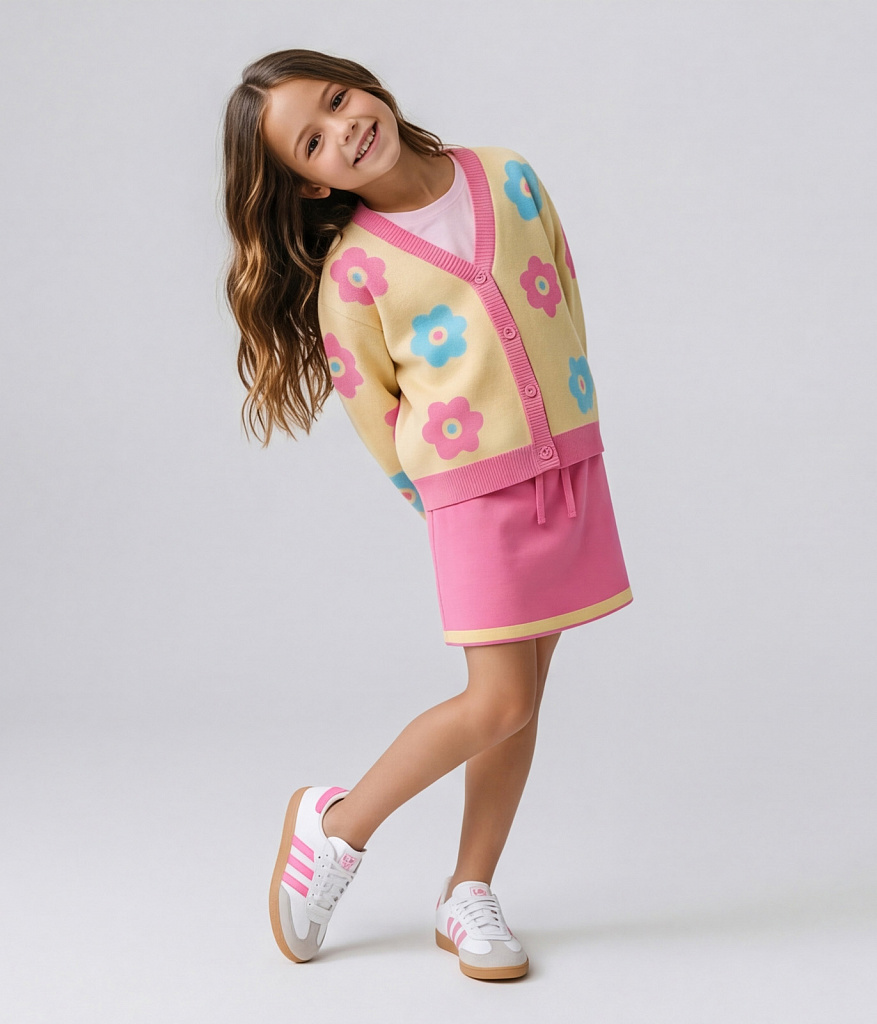 GIRLS Cardigan/Кардиган детский/SS26TKG005 желтый