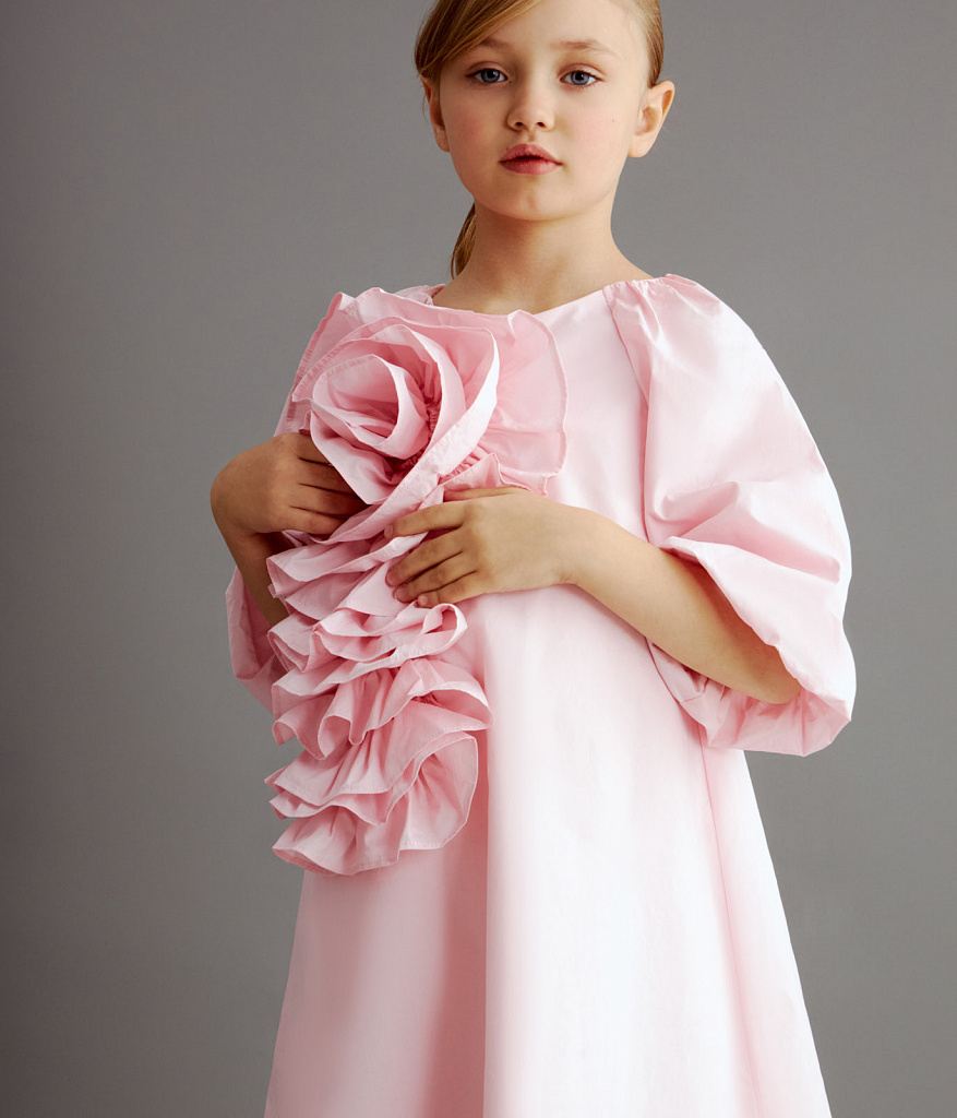 GIRLS poplin dress SS/Платье детское/SS24TKG055 розовый