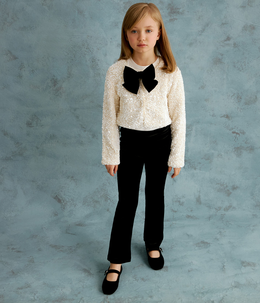 Леггинсы из велюра на резинке, арт.AW24TKG102 черный