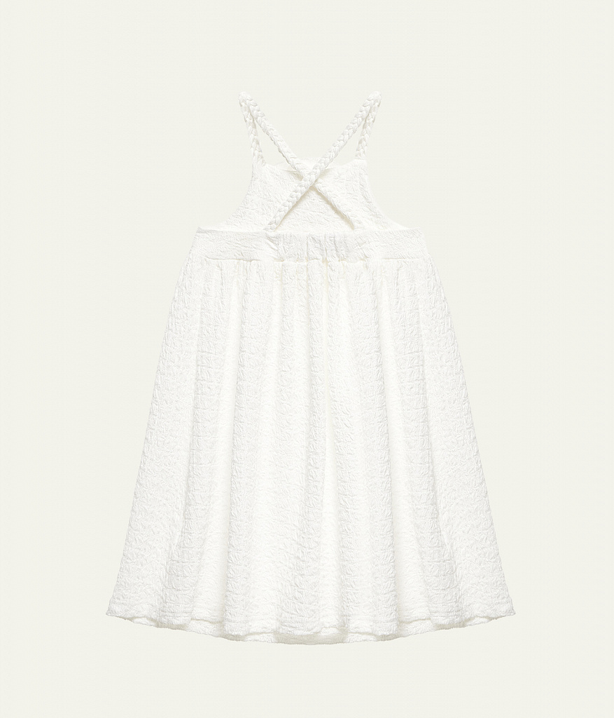 GIRLS bow dress SS/Платье детское/SS24TKG085 белый