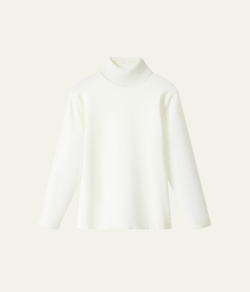 GIRLS roll neck knitted/Водолазка детская/AW24TKU046 белый