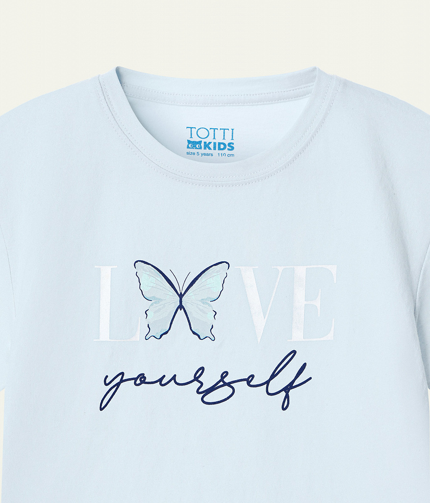 GIRLS Butterfly tee SS/ Футболка детская к/р/SS24TKG079 голубой