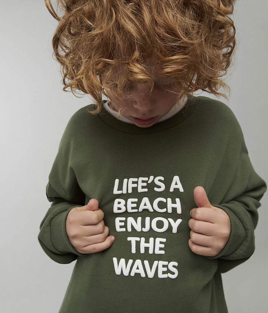 BOYS Jumper sweat/ Джемпер детский/SS24TKB021 оливковый