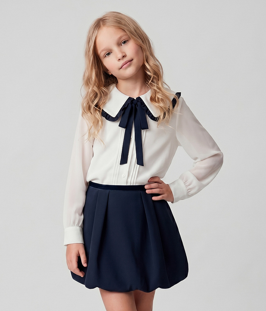 GIRLS Blouse/Блузка детская/AW26TKG020 белый