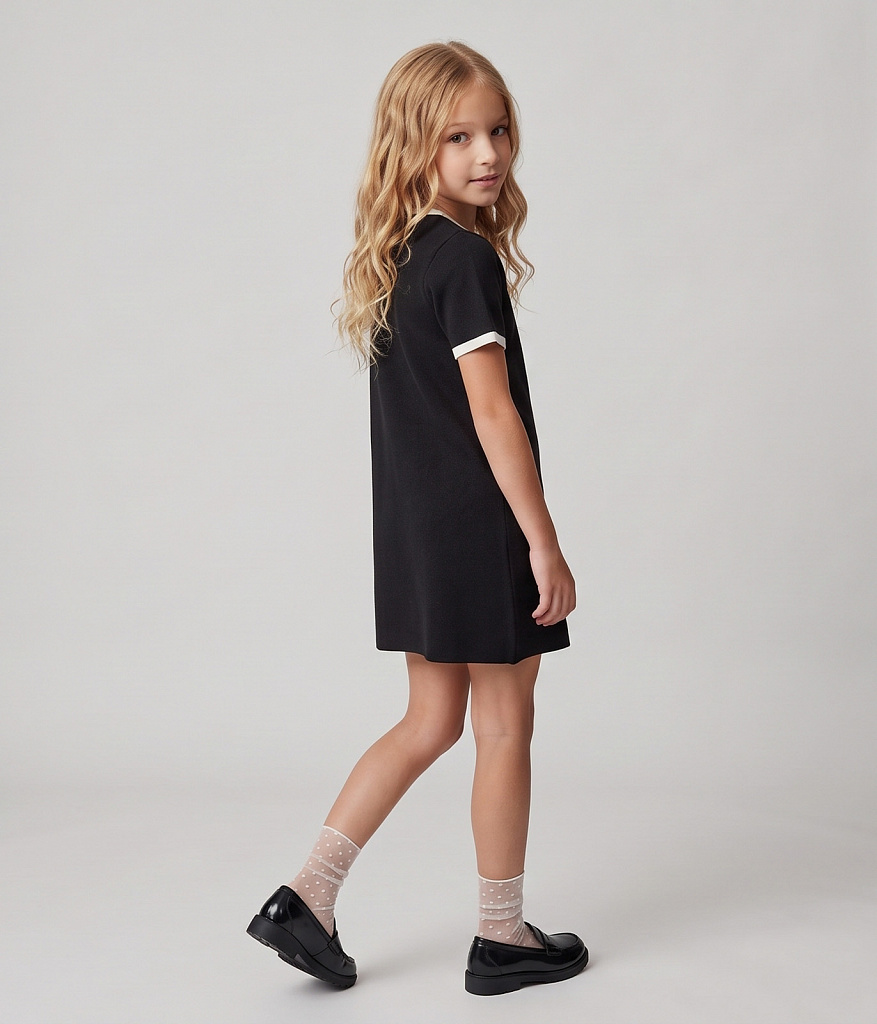 GIRLS Dress/Платье детское/AW25TKG023 черный