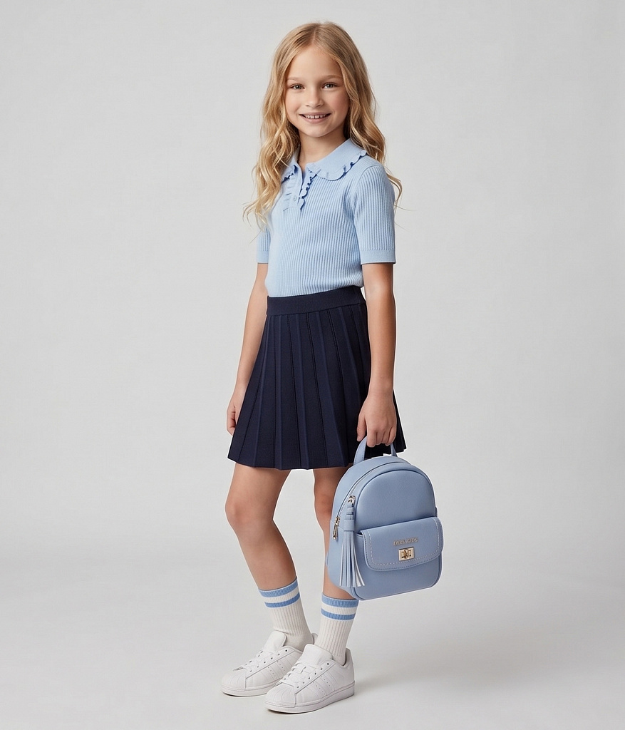 GIRLS Skirt/Юбка детская/AW25TKG002 синий