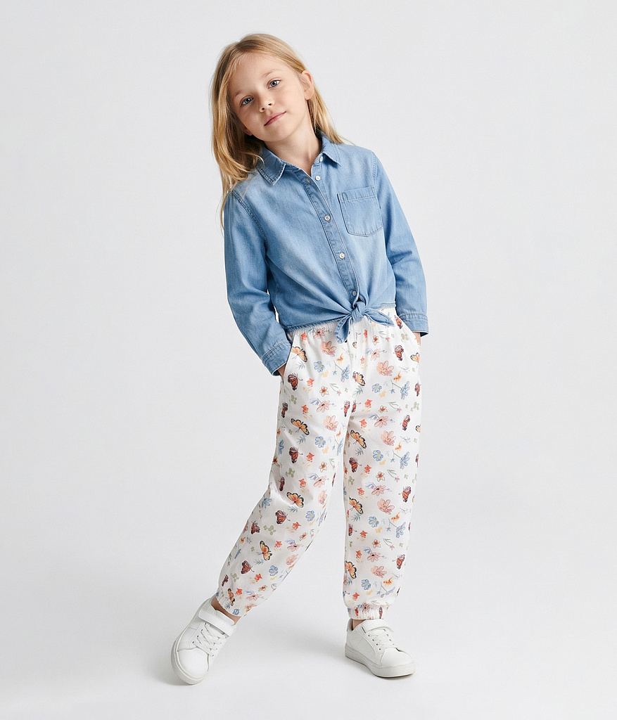 GIRLS trousers/ Брюки детские/SS24TKG097 молочный