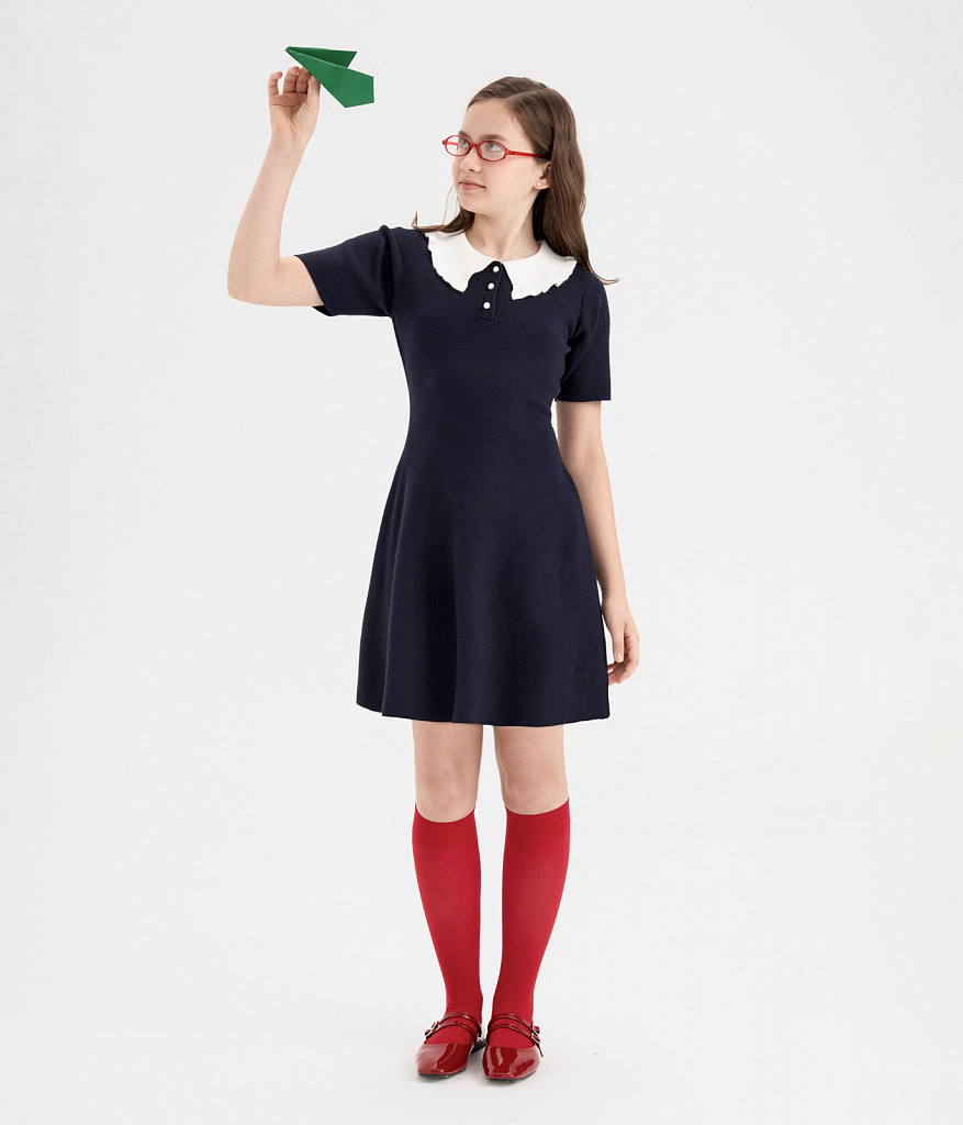 GIRLS Dress/Платье детское/AW25TKG009 синий
