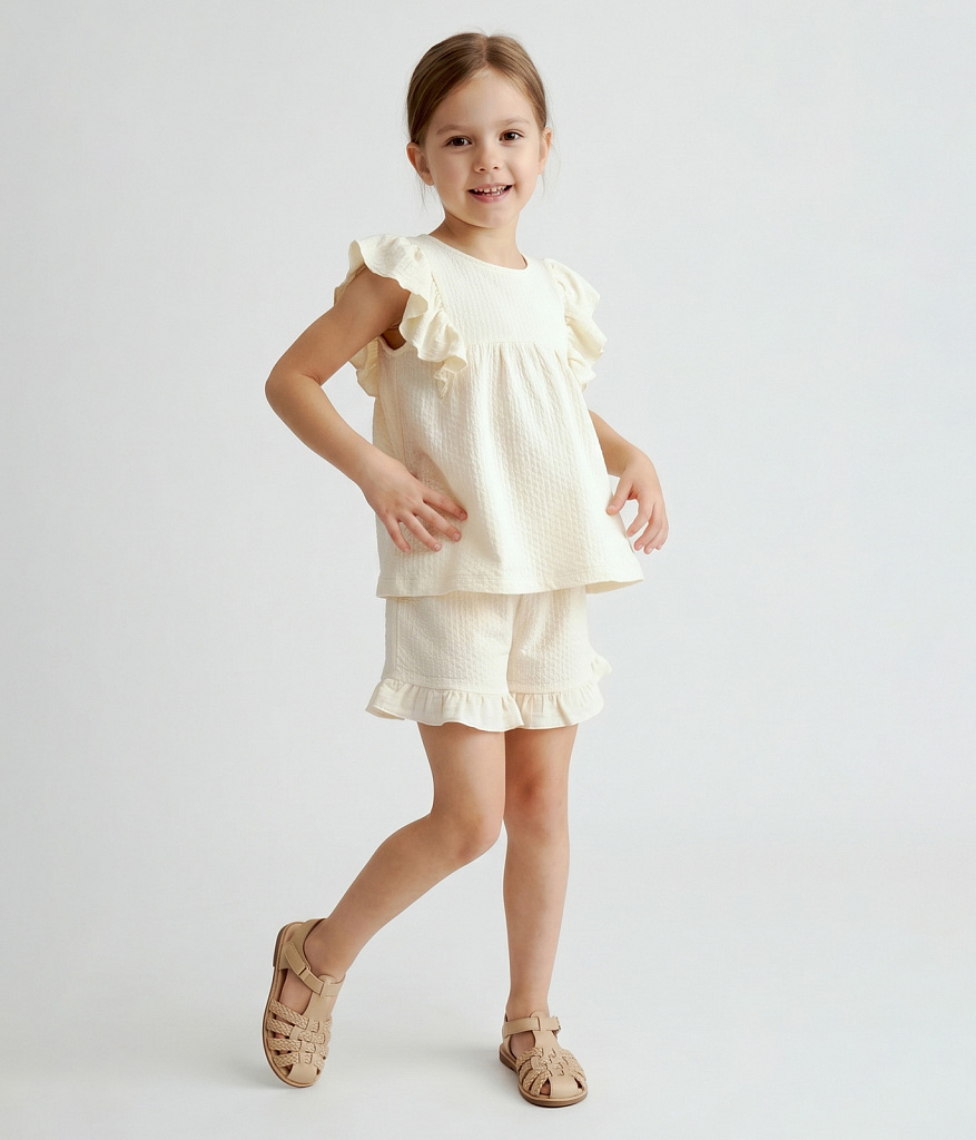 GIRLS Shorts/ Шорты детские/SS24TKG028 молочный
