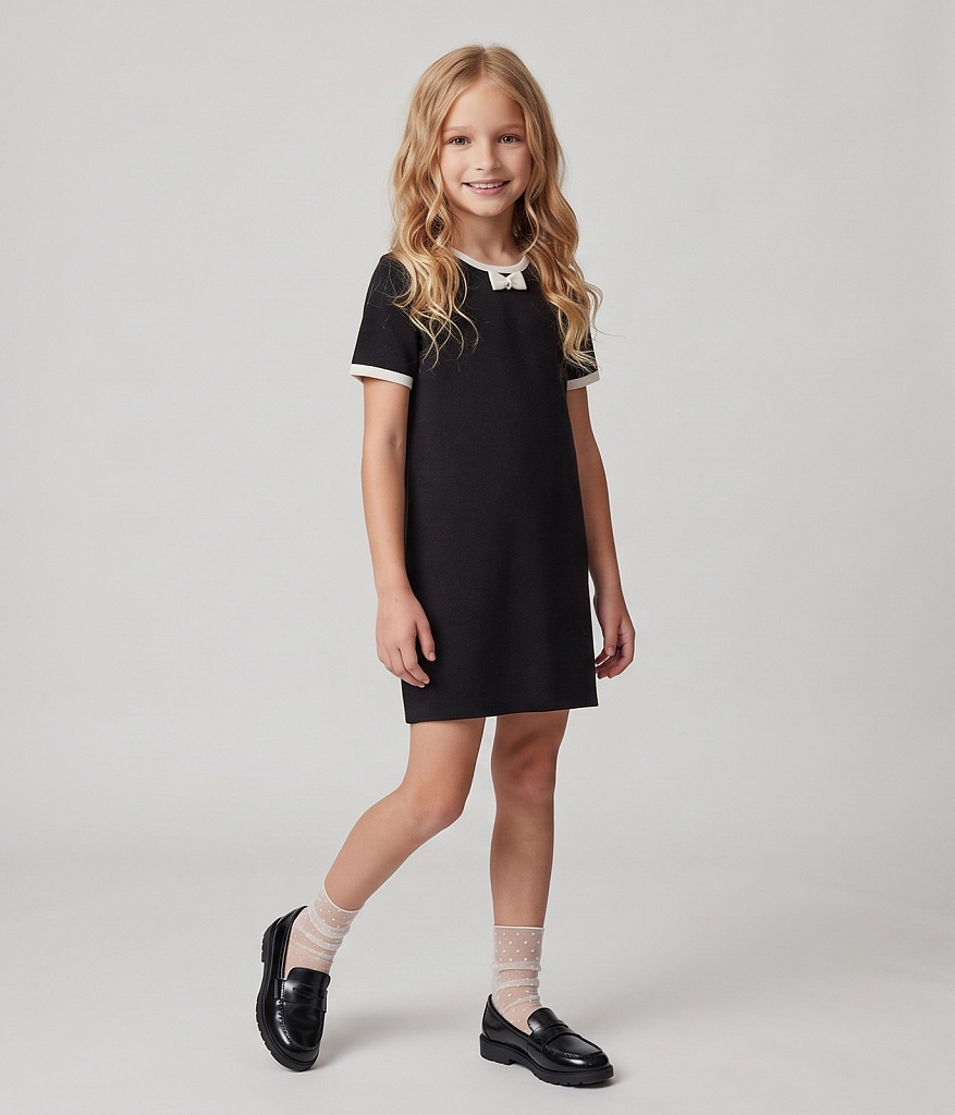 GIRLS Dress/Платье детское/AW25TKG023 черный