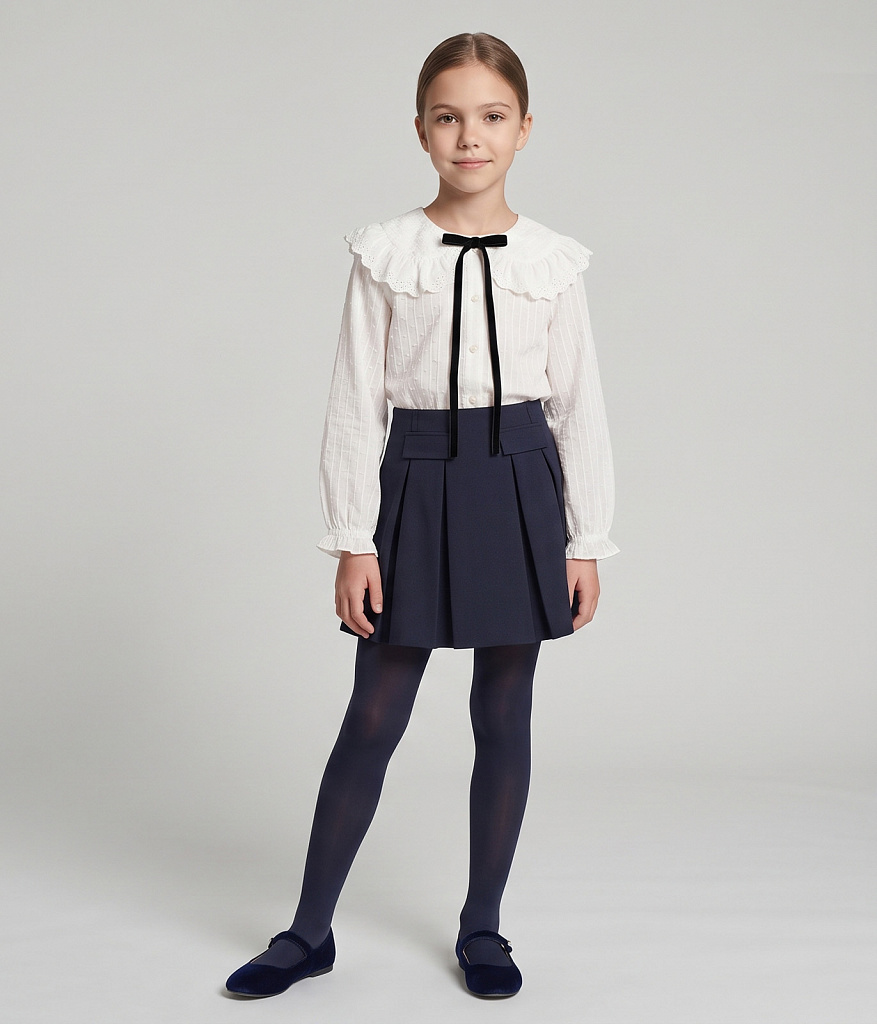 GIRLS Skirt/Юбка детская/AW25TKG007 синий
