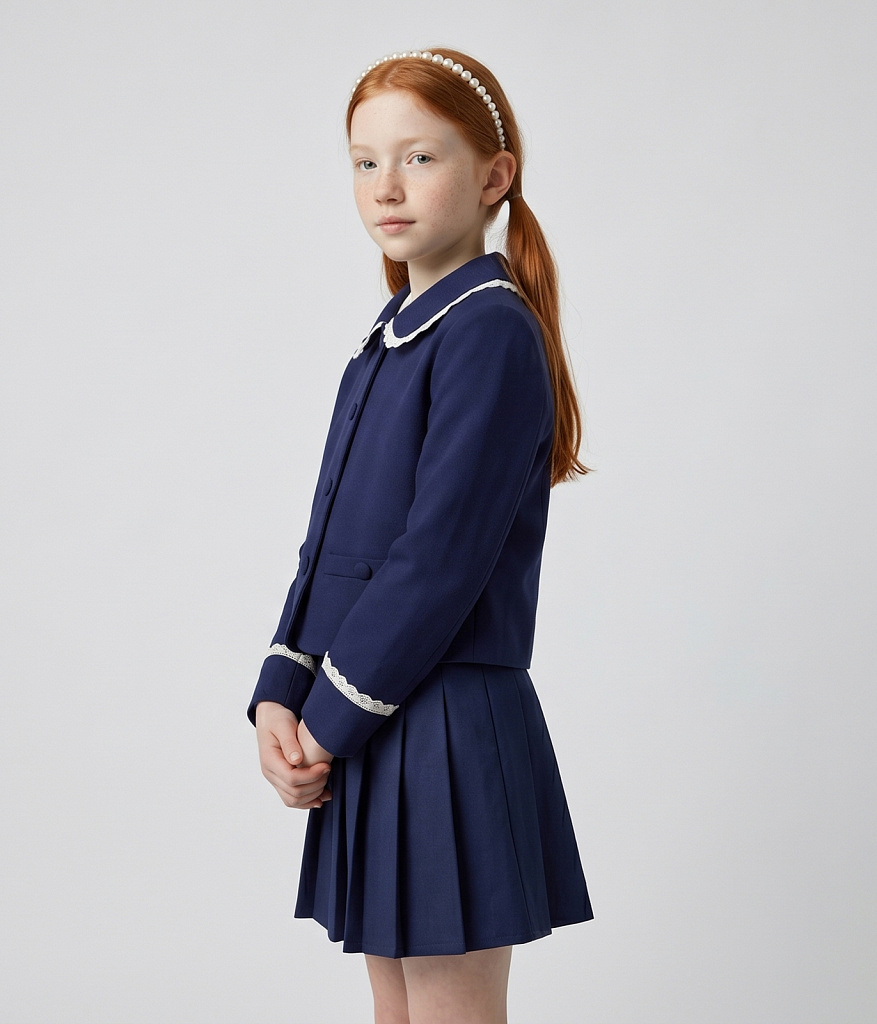 GIRLS Jacket/Жакет детский/AW26TKG005 синий