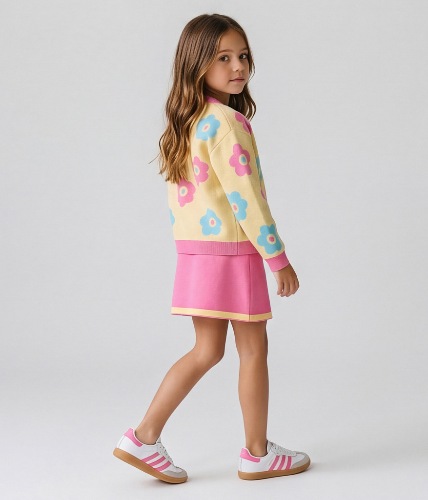 GIRLS Cardigan/Кардиган детский/SS26TKG005 желтый