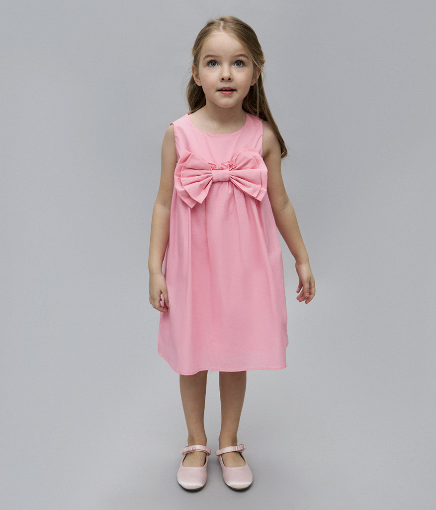 GIRLS poplin dress SS/Платье детское/SS24TKG095 розовый