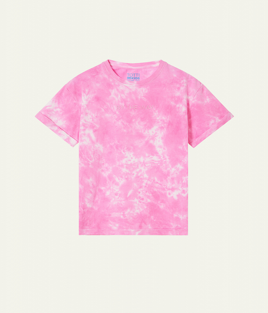GIRLS Tie dye tee SS/ Футболка детская к/р/SS24TKG056 розовый