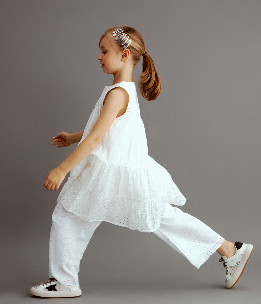 GIRLS Dress/ Платье детское/SS24TKG002 белый