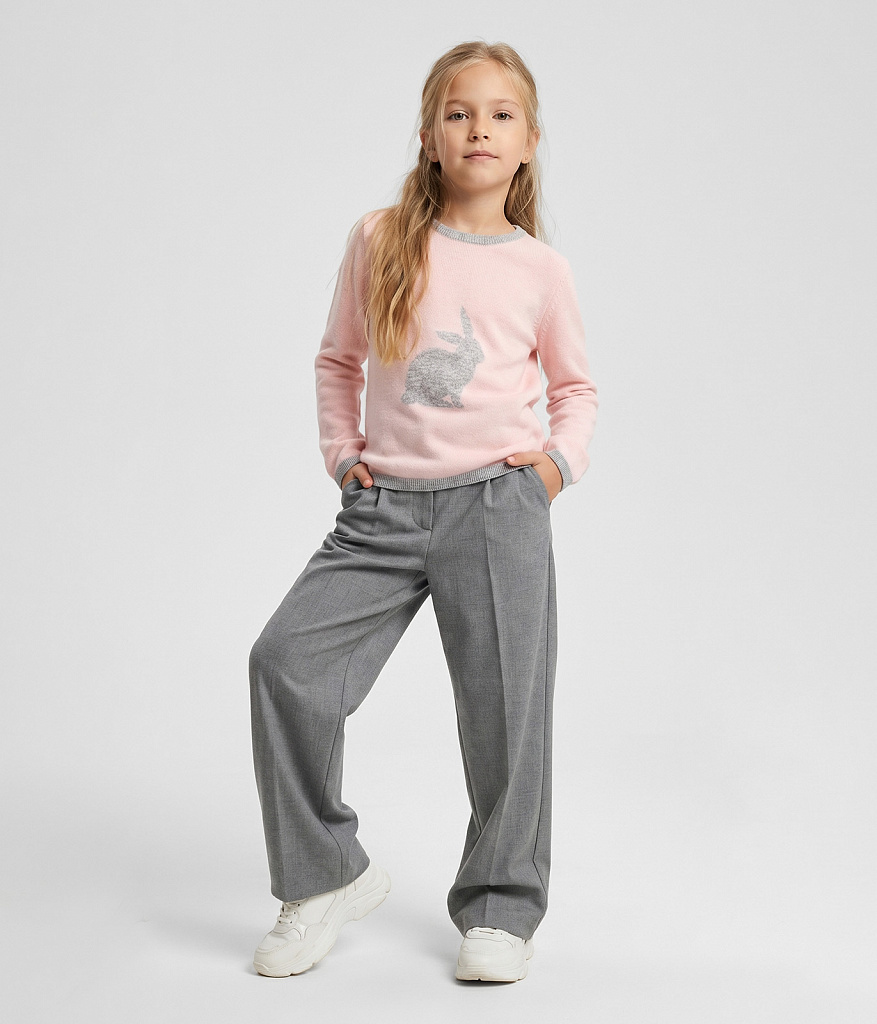 GIRLS Jumper knitted/Джемпер детский/AW23TKG043 розовый
