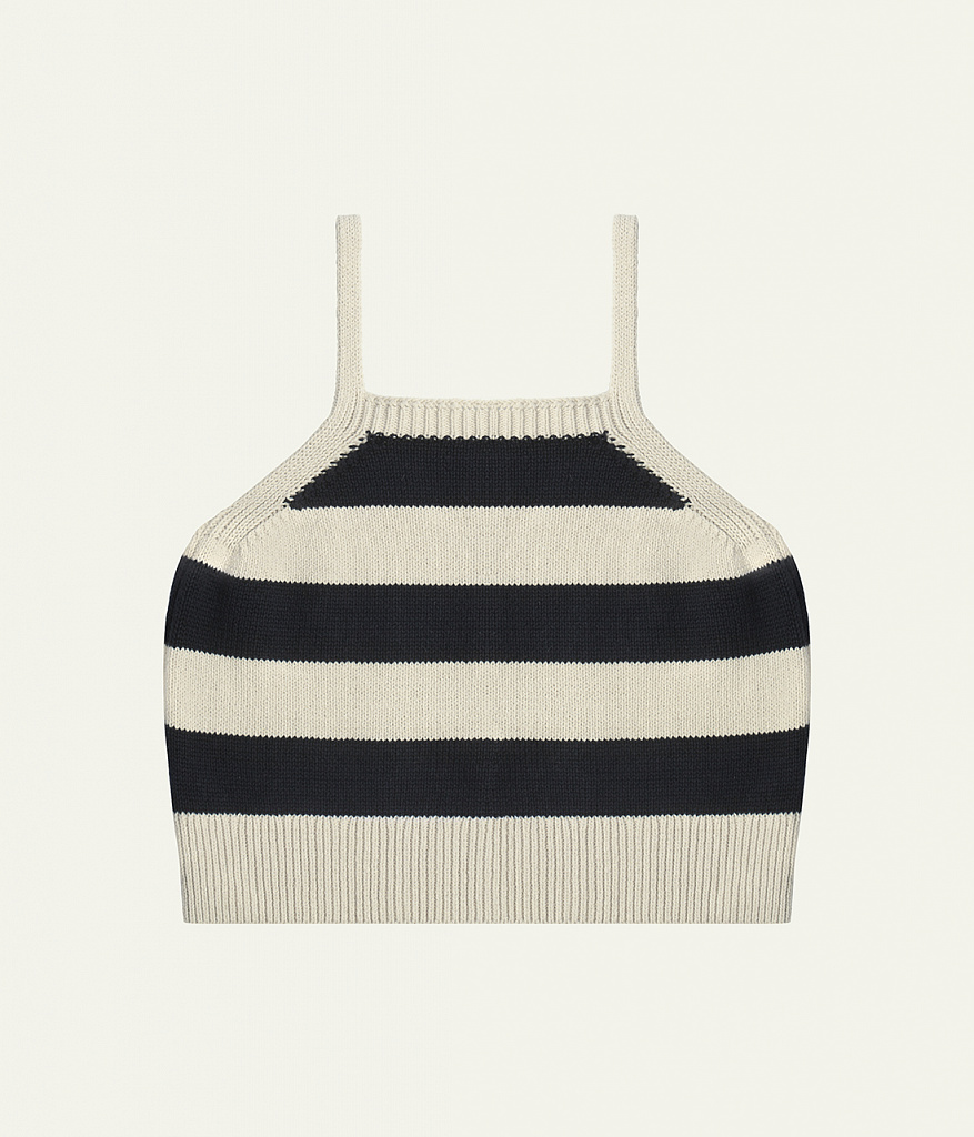 GIRLS top/Топ детский/SS25TKG040 молочный/синий