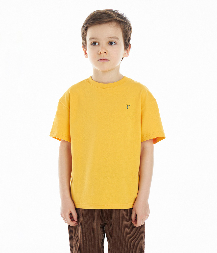 BOYS tee SS/ Футболка детская к/р/AW23TKB043 охра