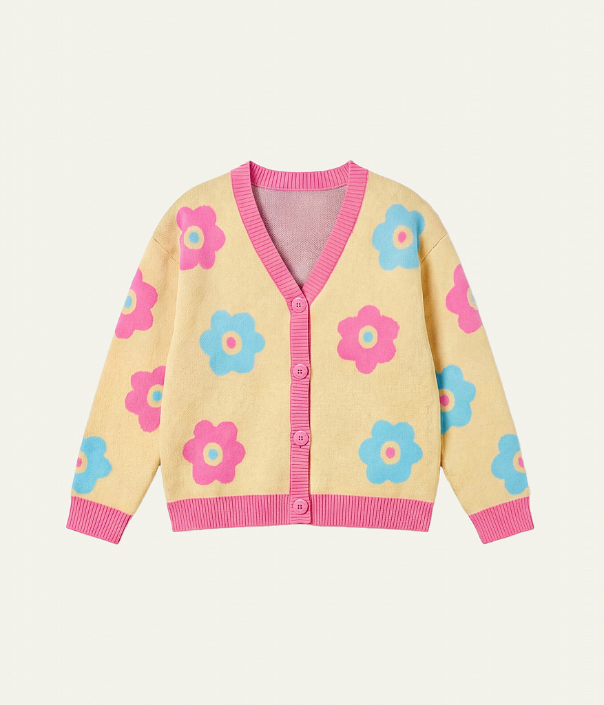GIRLS Cardigan/Кардиган детский/SS26TKG005 желтый