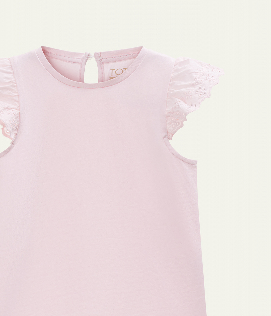 GIRLS frills vest/ Майка детская/SS24TKG064 розовый