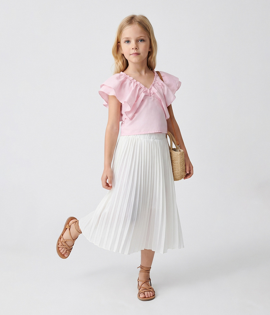 GIRLS Blouse/ Блузка детская/SS24TKG004 розовый
