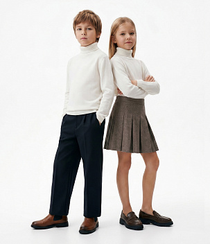 GIRLS roll neck knitted/Водолазка детская/AW24TKU046