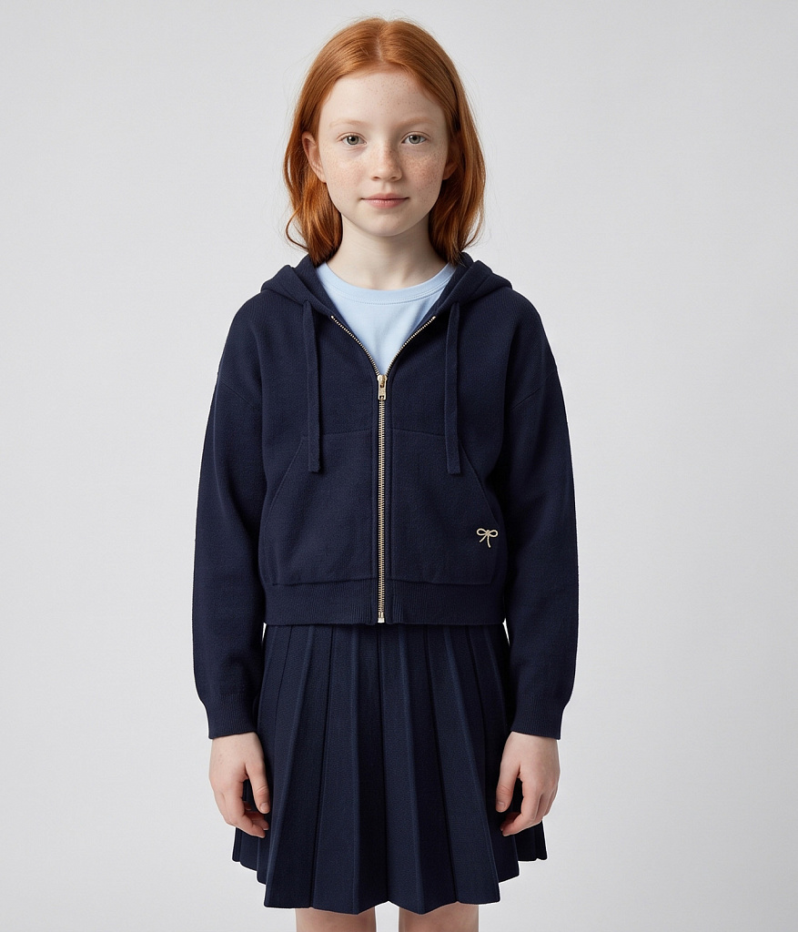 GIRLS Cardigan/Кардиган детский/AW25TKG020 синий