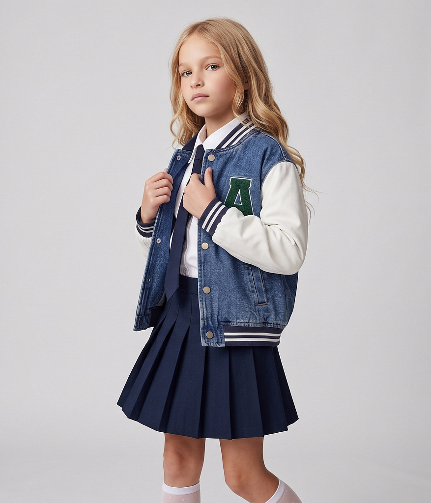 Denim jacket/Бомбер детский /SS26TKU001 синий