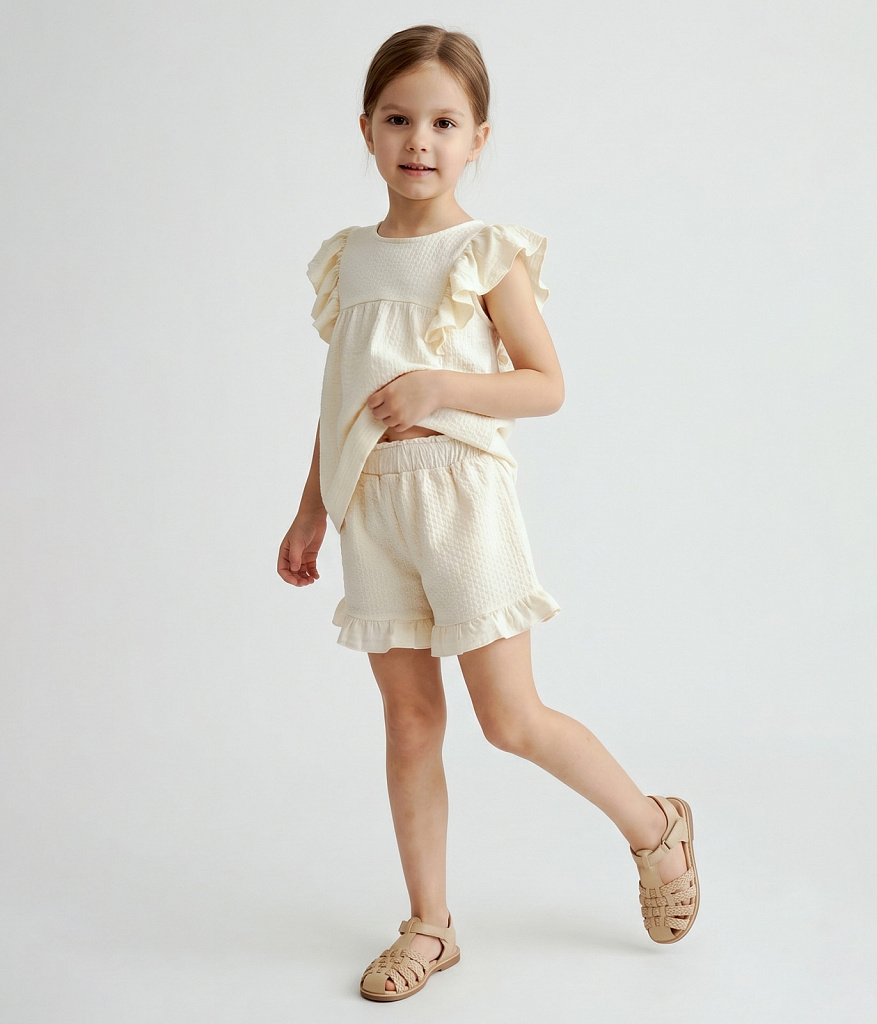 GIRLS Shorts/ Шорты детские/SS24TKG028 молочный