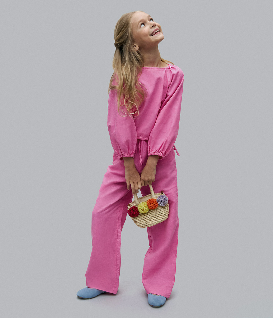 GIRLS Pants/Детские брюки /SS25TKG023 розовый