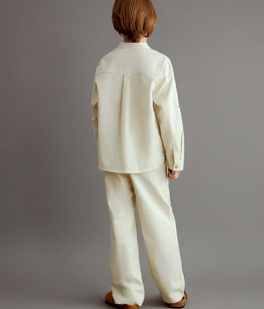 BOYS linen trousers/ Брюки детские/SS24TKB011 молочный