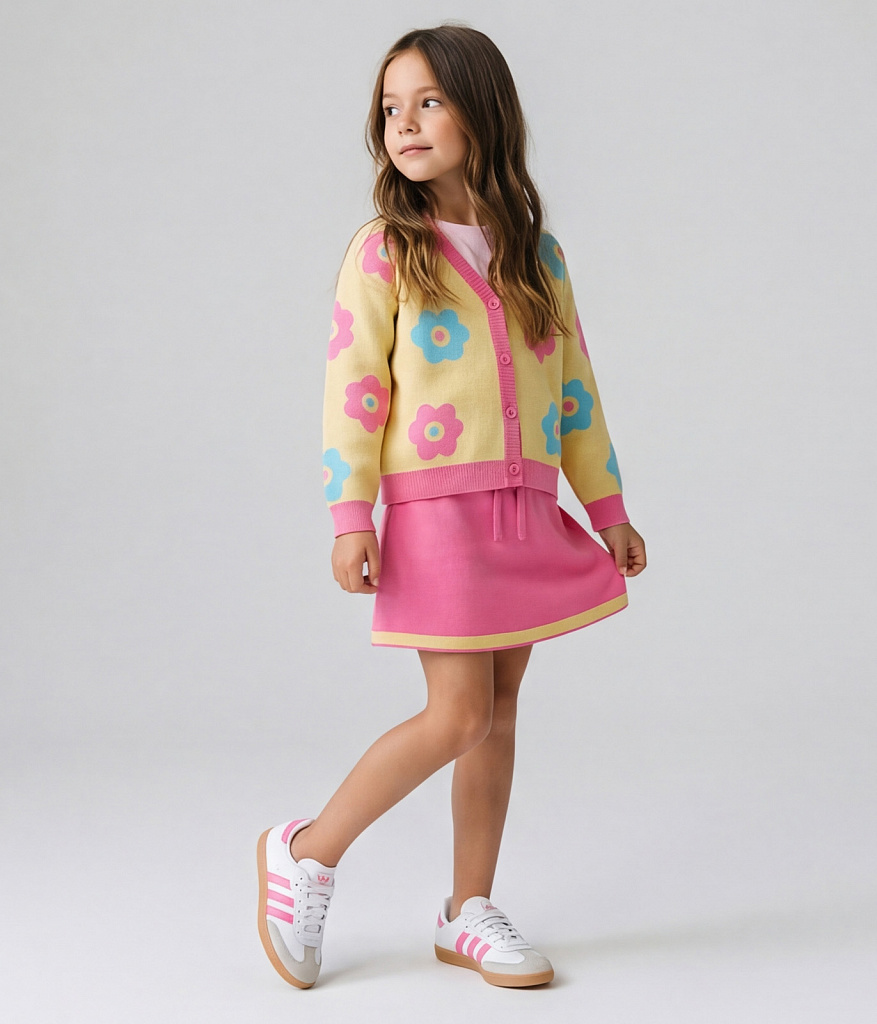 GIRLS Cardigan/Кардиган детский/SS26TKG005 желтый